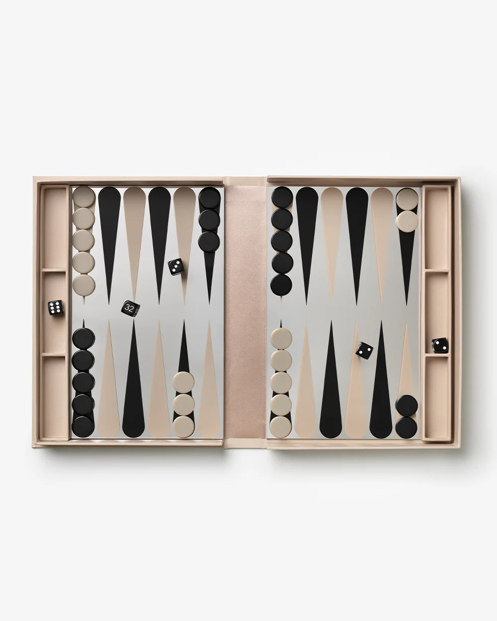Printworks - Art of Backgammon Mirror, Beige/Clear