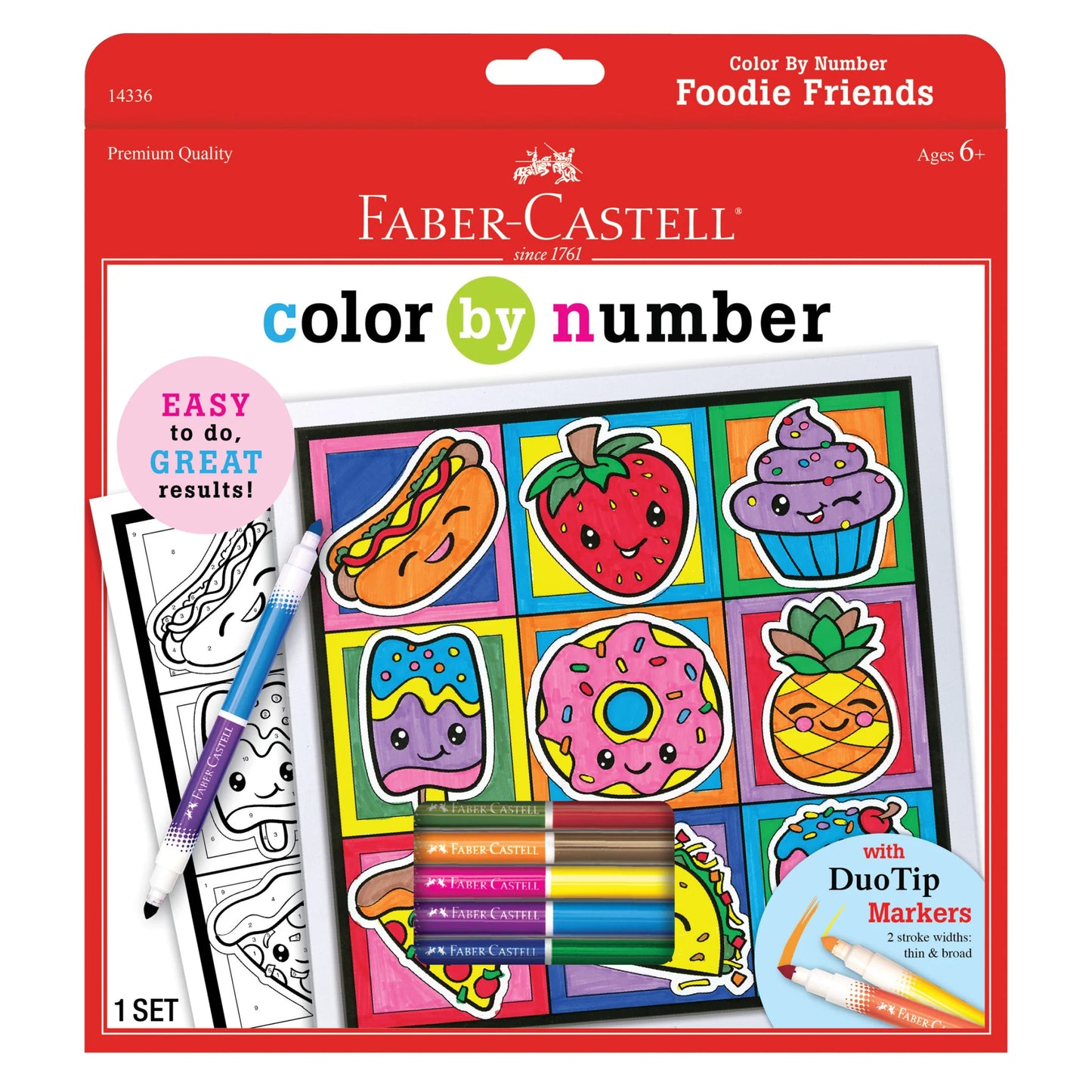 Faber-Castell - Color By Number Foodie Friends