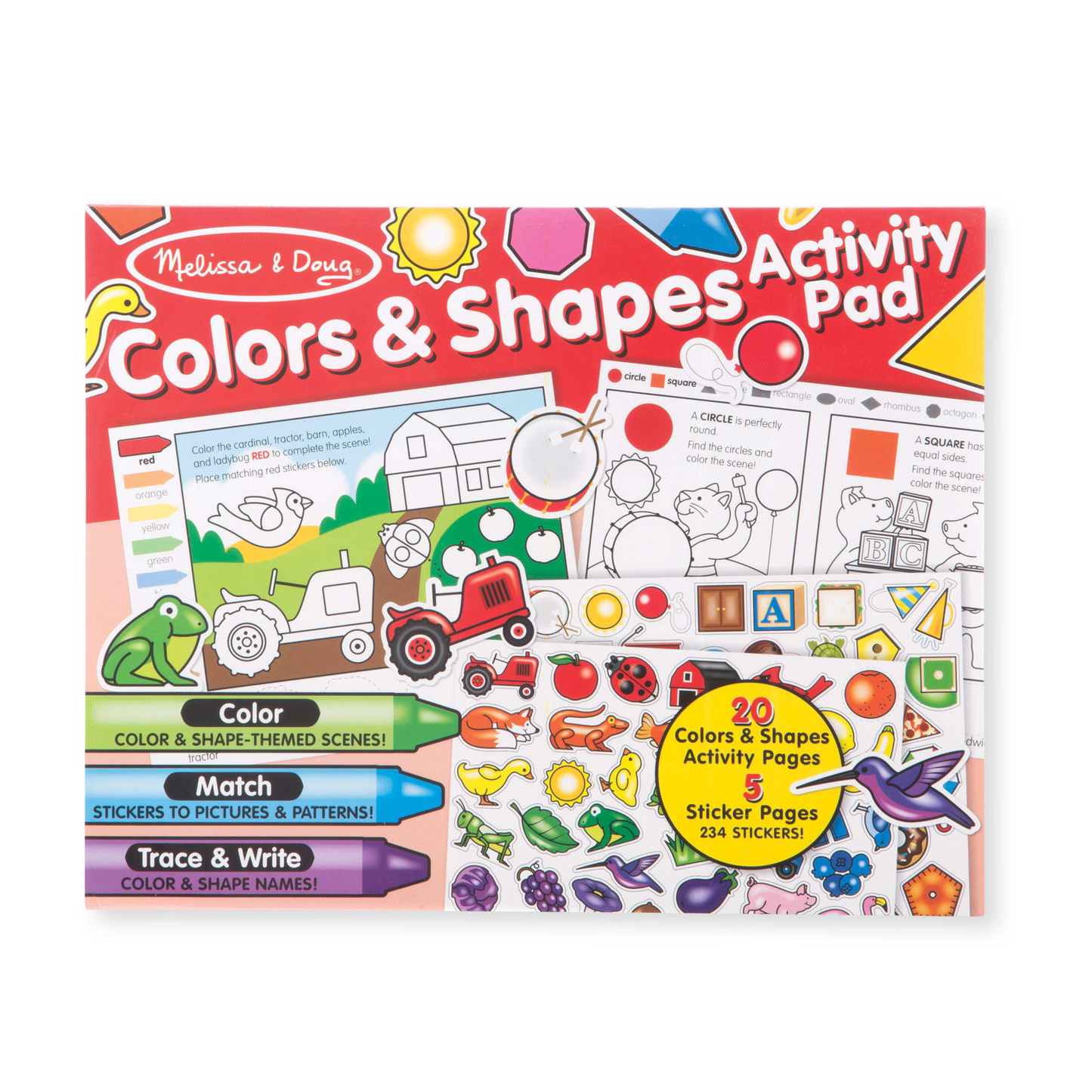 Melissa & Doug Activity Pad | Color and Shapes Fun