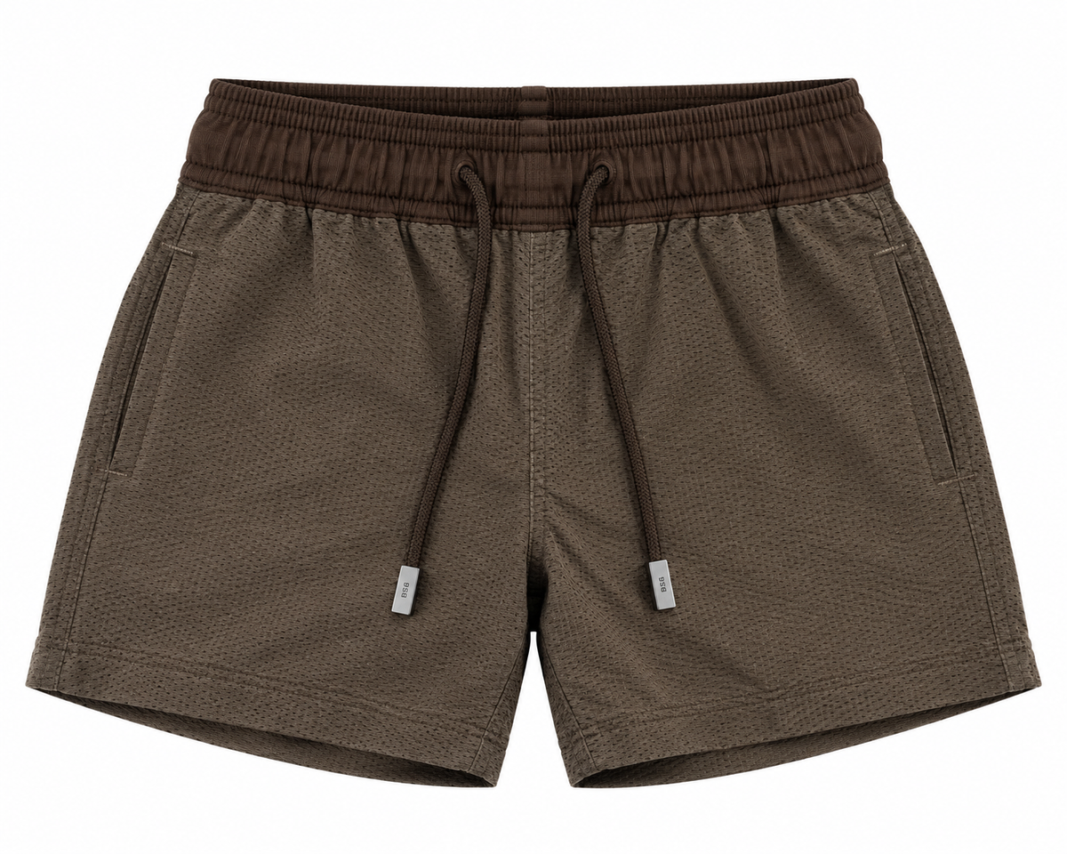 Pier St Barth - Pier Boys Swim Shorts, Amber Crush
