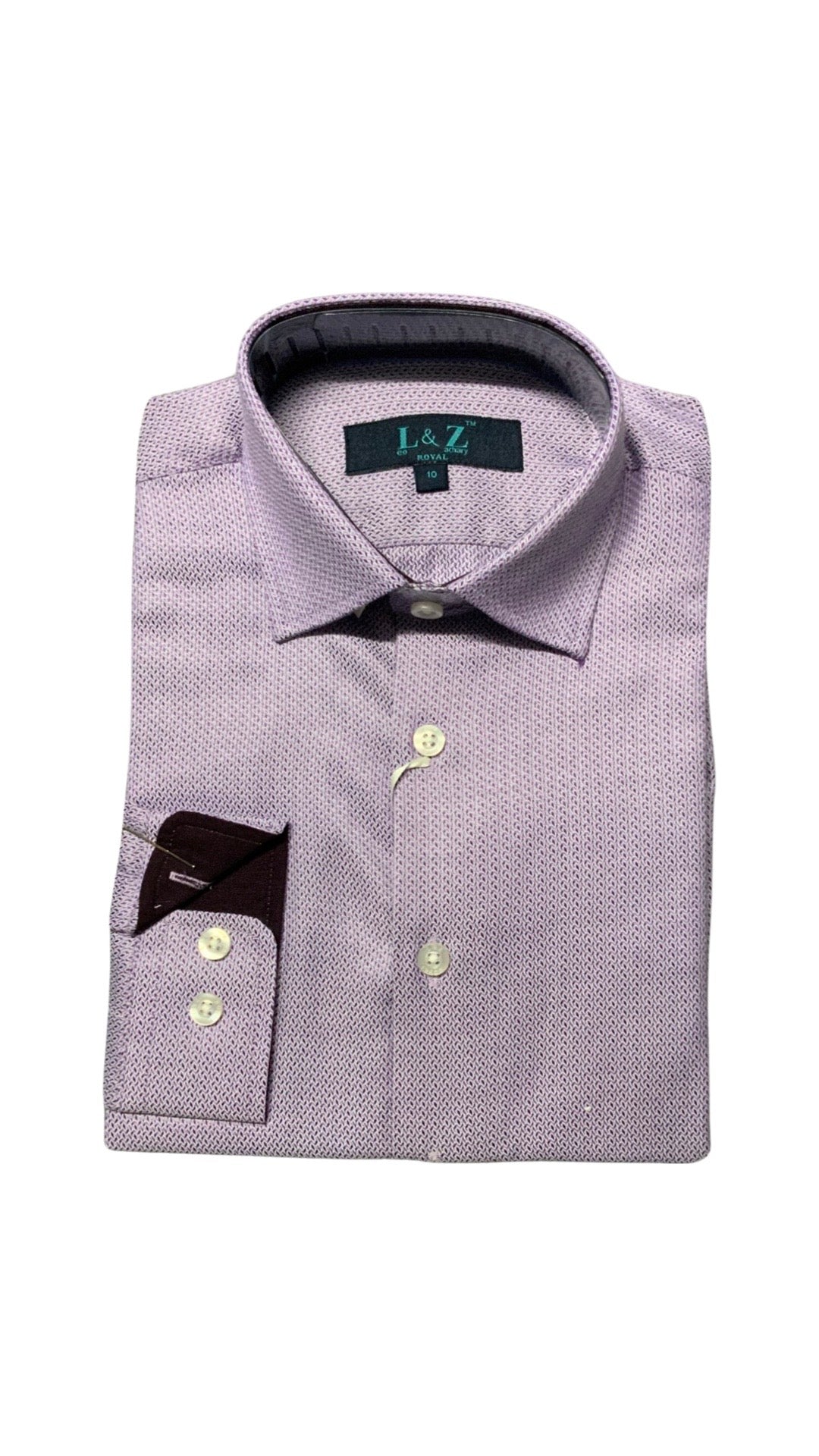 Leo and Zachary - Boys' Lilac Weaved Dress Shirt