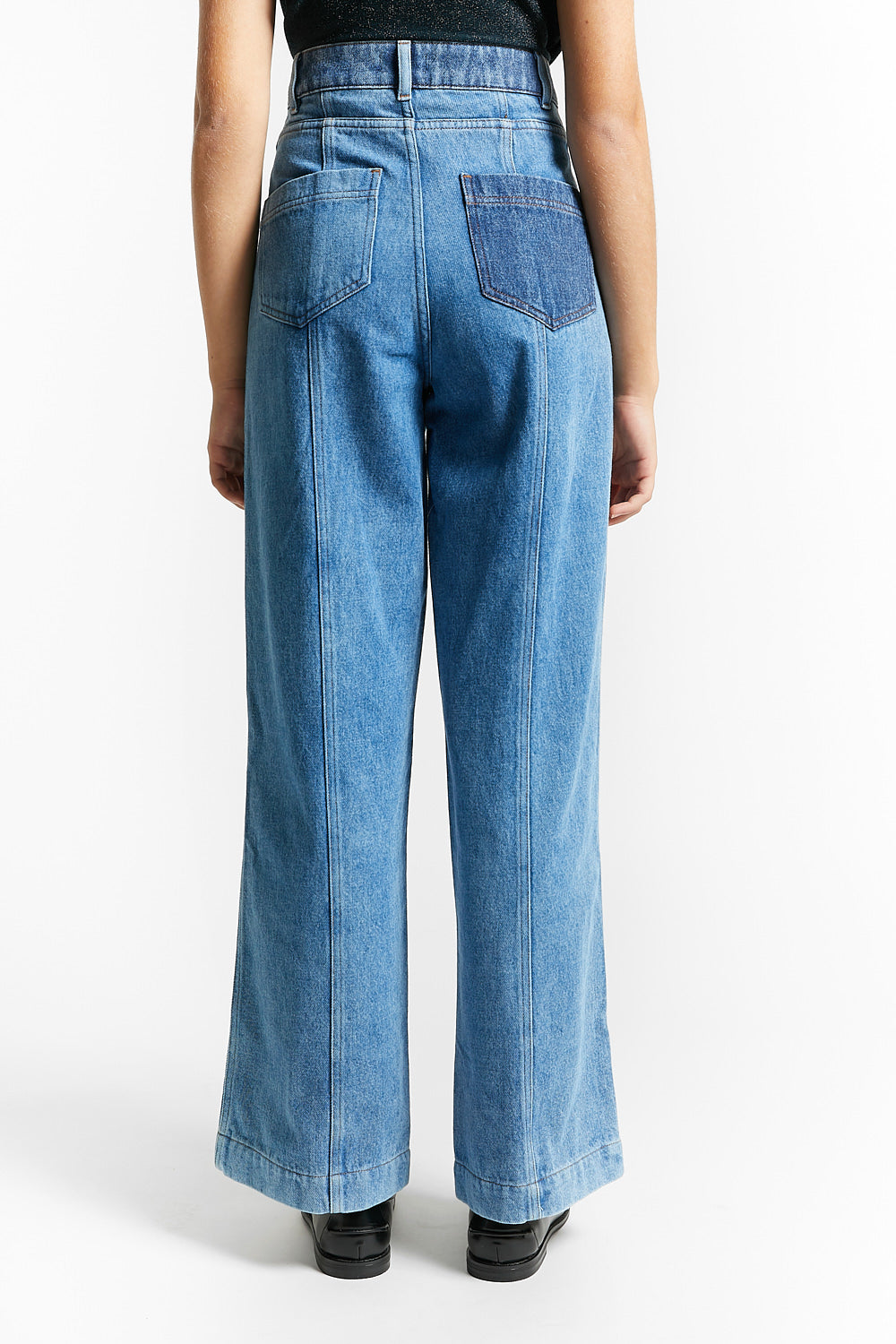 RODESIE - BICOLOR HIGH WAISTED JEANS by INDEE