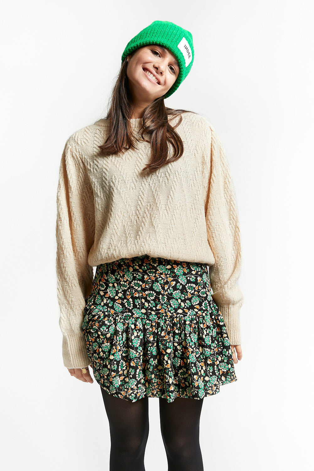 RENNES - SHORT SKIRT WITH RUFFLE by INDEE