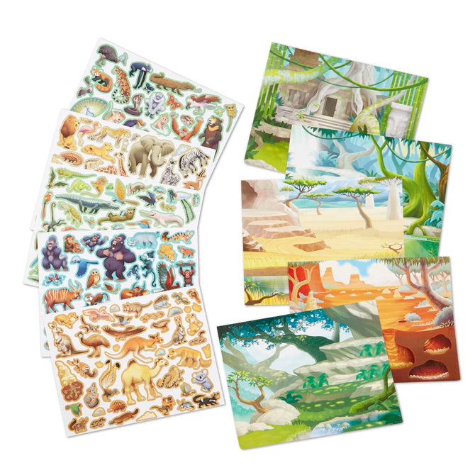 Melissa & Doug Sticker Pad: Jungle & Savanna Scenes
