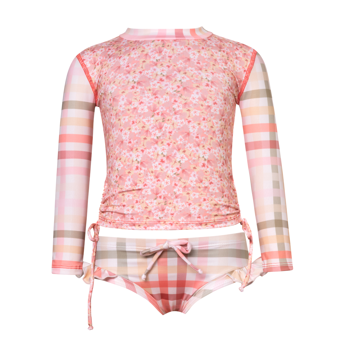 SUBMARINE Shady Gingham Cream Swimwear | Adorable Beachwear