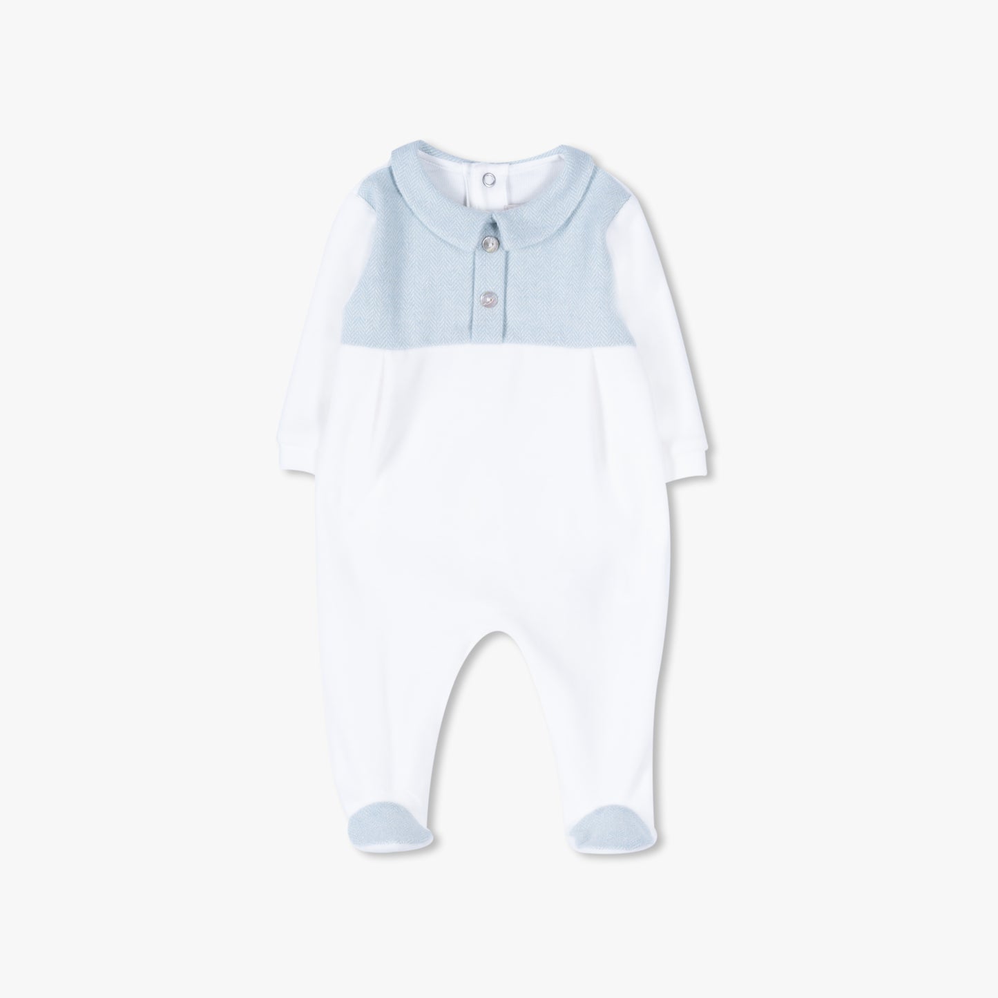 PURETE High-Quality Blue Velour Footie | Soft and Durable