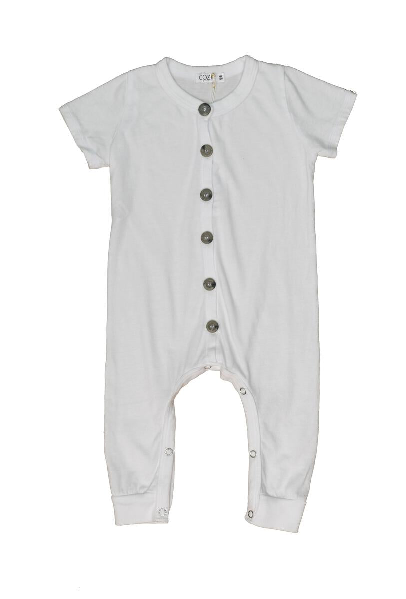 COZII Short Sleeve Sleepsuit | Comfy Baby Button Footie