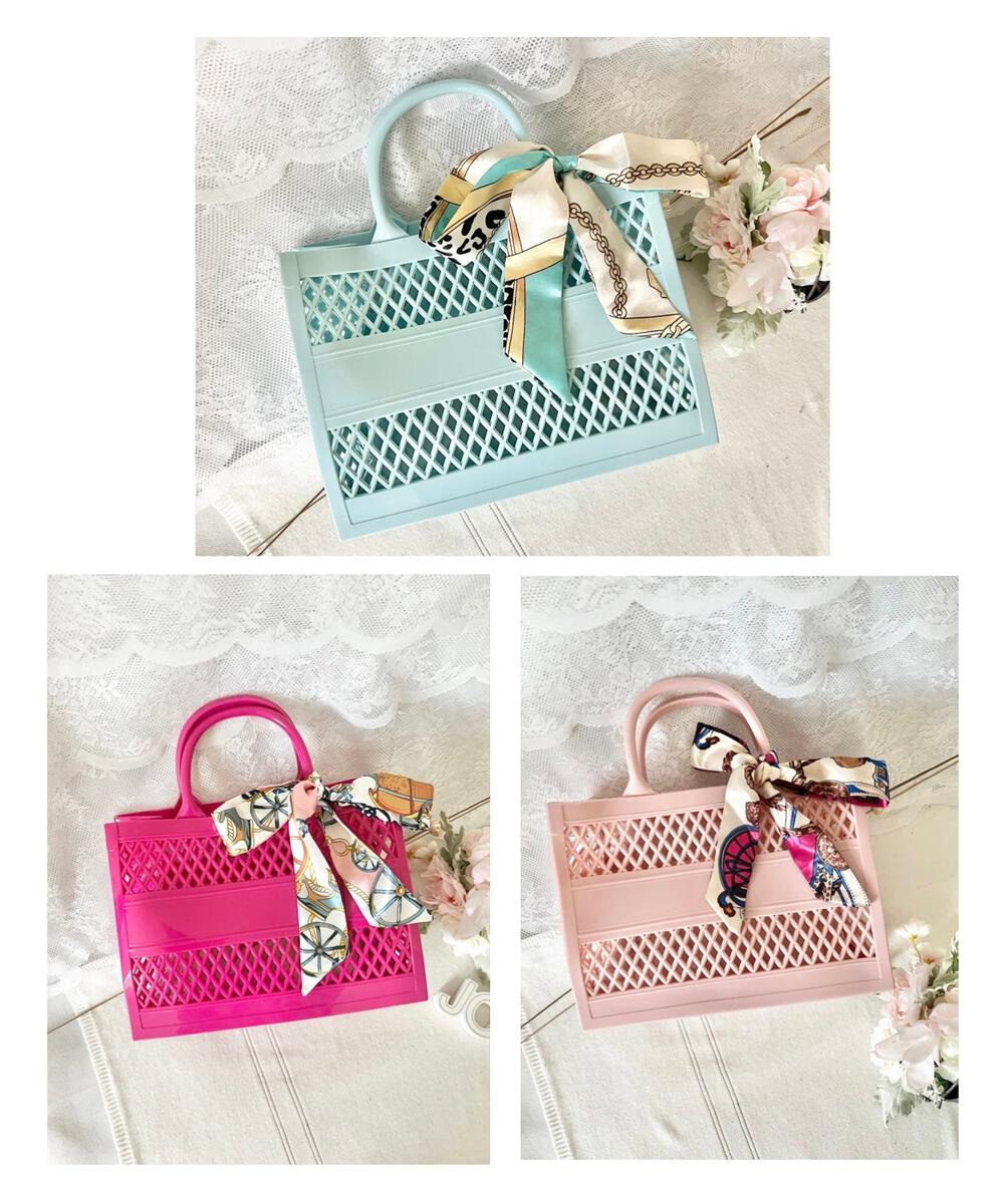 Ce Ce Co Jelly Beach Tote Scarf Bow