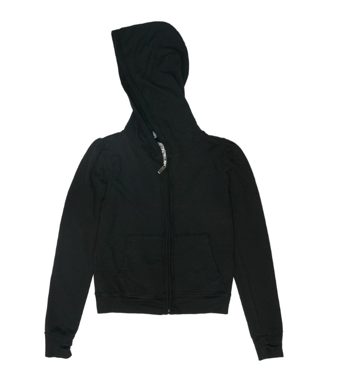 T2Love Girls' Black Zip Sweatshirt | Cozy & Stylish