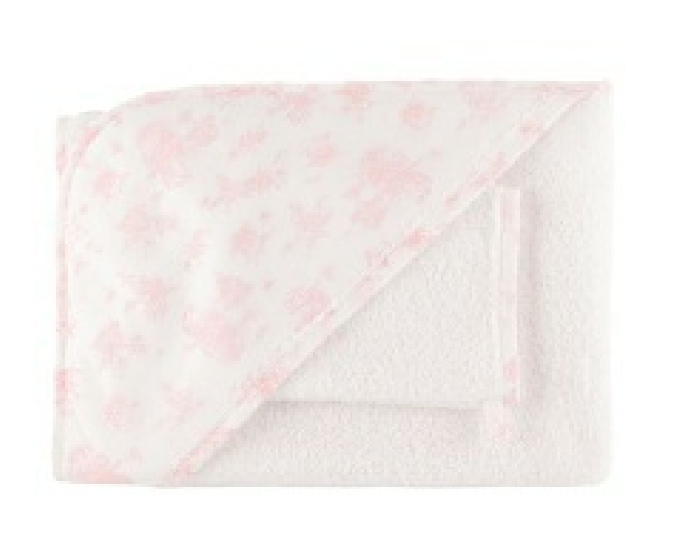 PURETE Pink White Floral Towel for Babies | LeTank NYC
