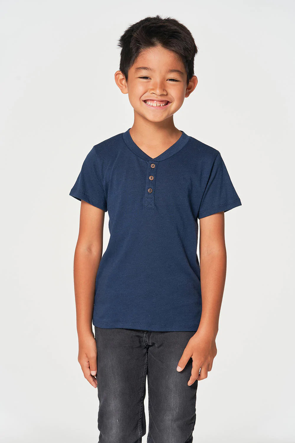 Chaser Boys Short Sleeves Henley Tee