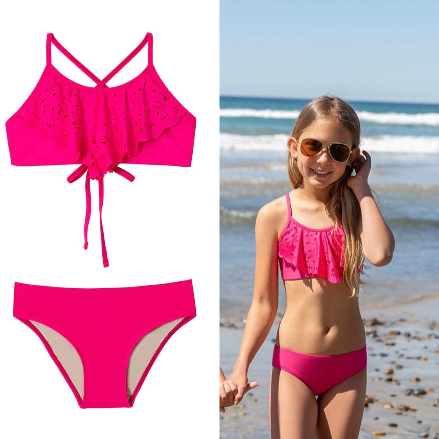 Pily Q - Hot Pink Laser Cut Bikini