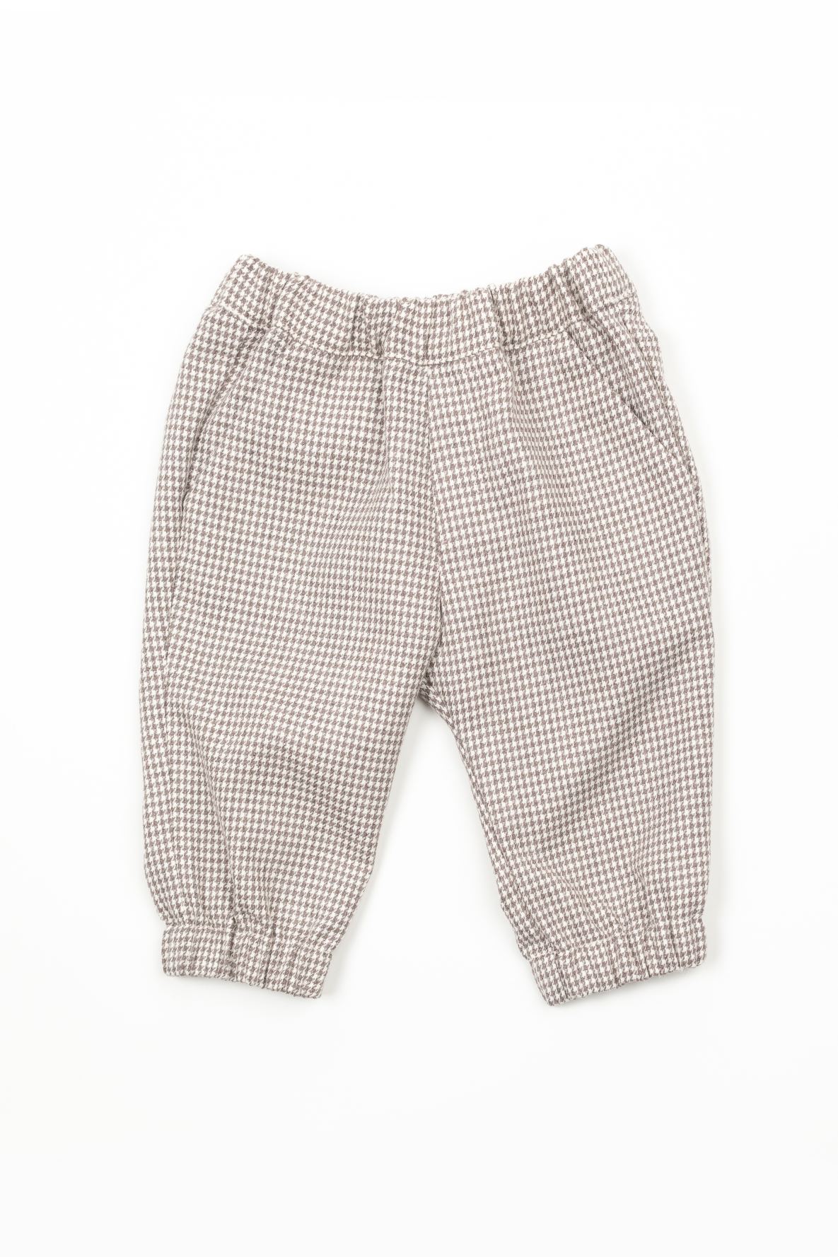 PURETE Classic Beige Gingham Pants | Stylish Baby Clothing