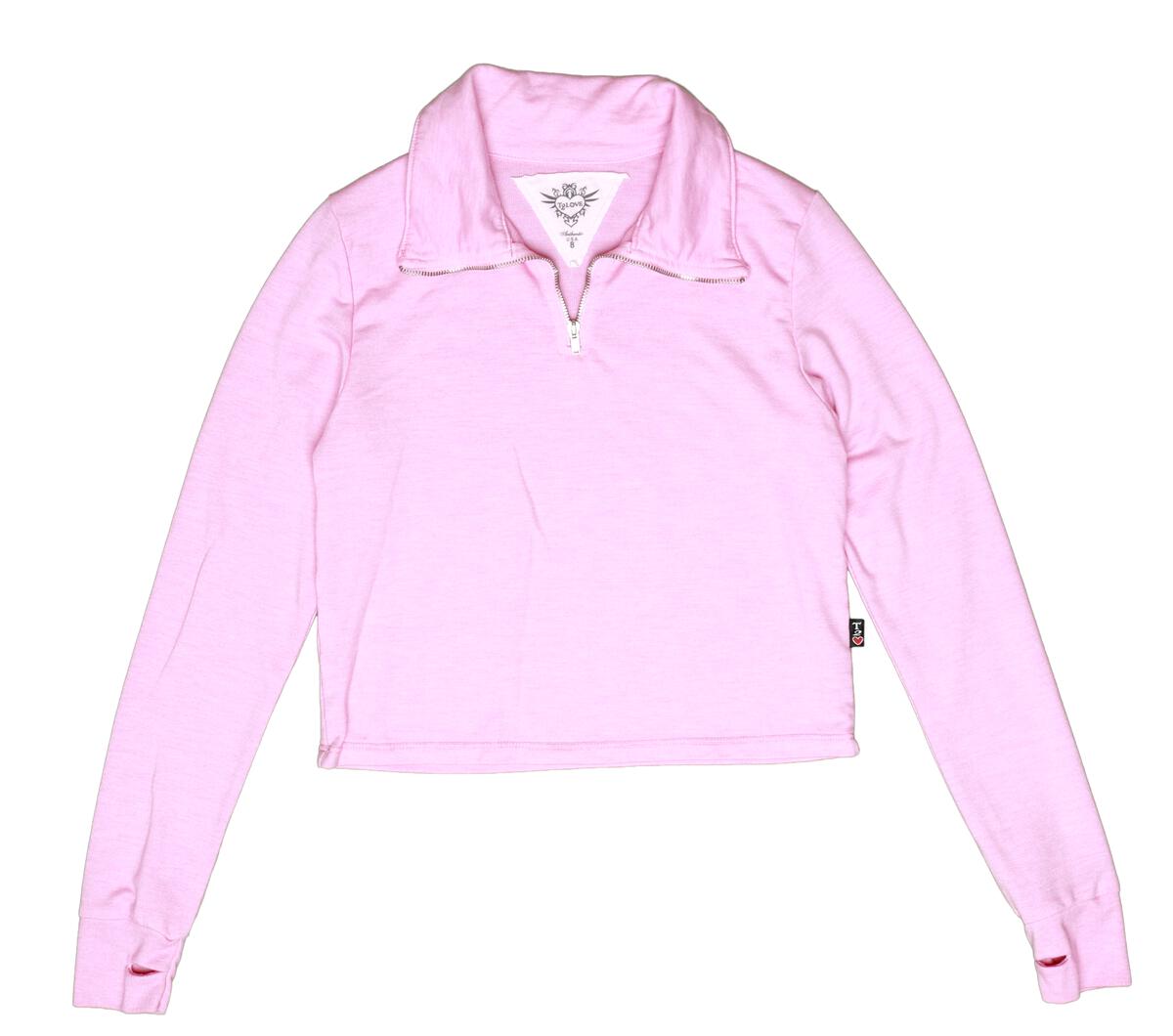 T2Love Long Sleeve 3/4 Zip Collar hShirt