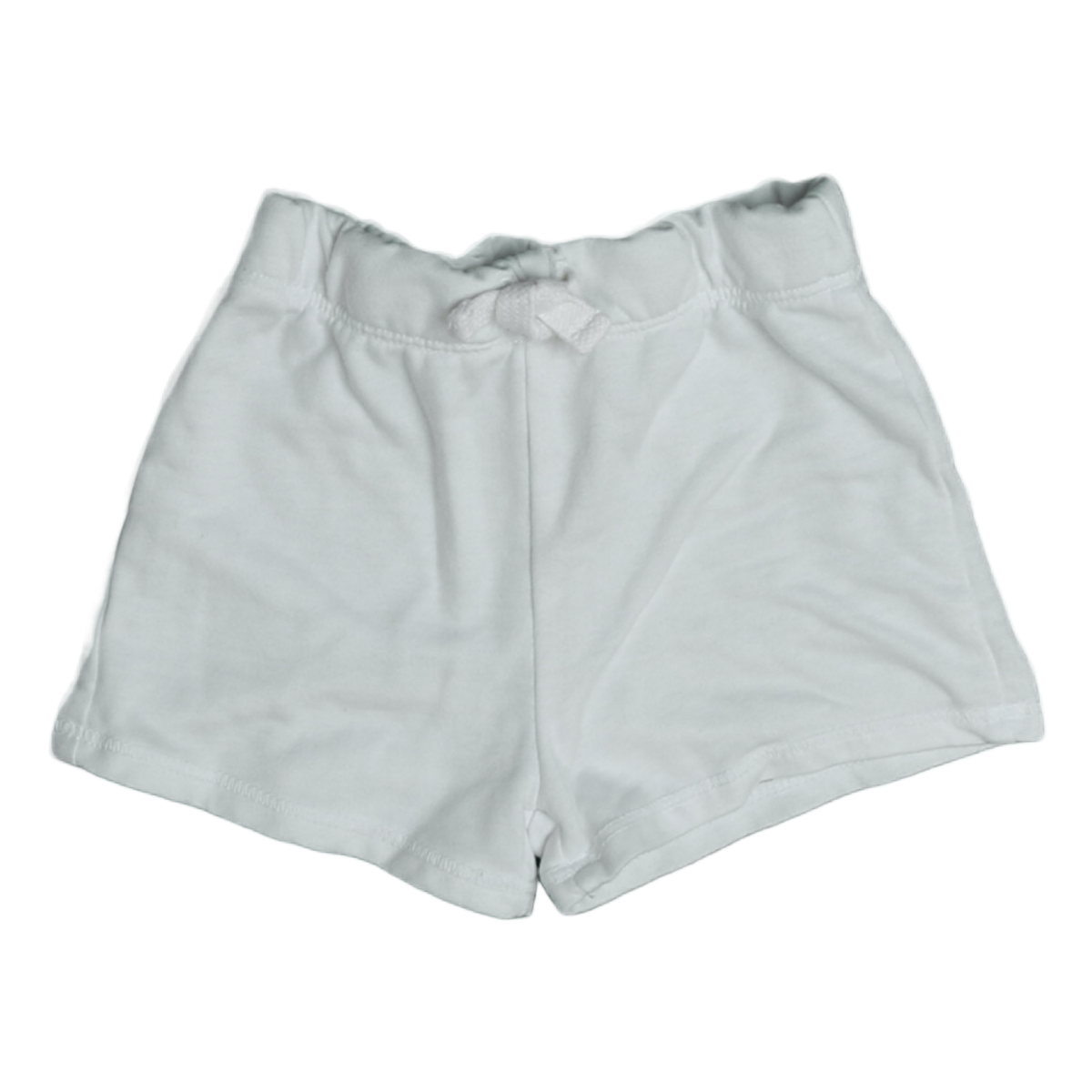 White french terry shorts with a draw string