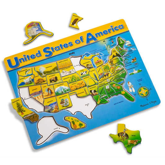 Melissa & Doug U.S.A. Map Wooden Puzzle