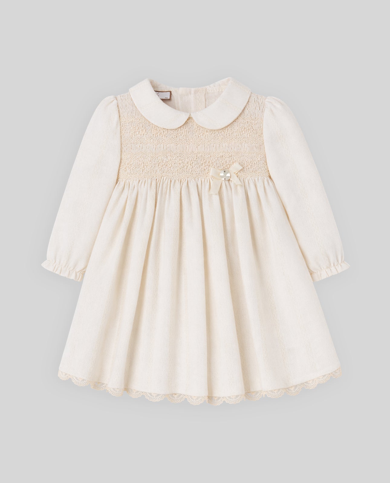 Paz Rodriguez - Lua Woven Newborn Dress, Cream