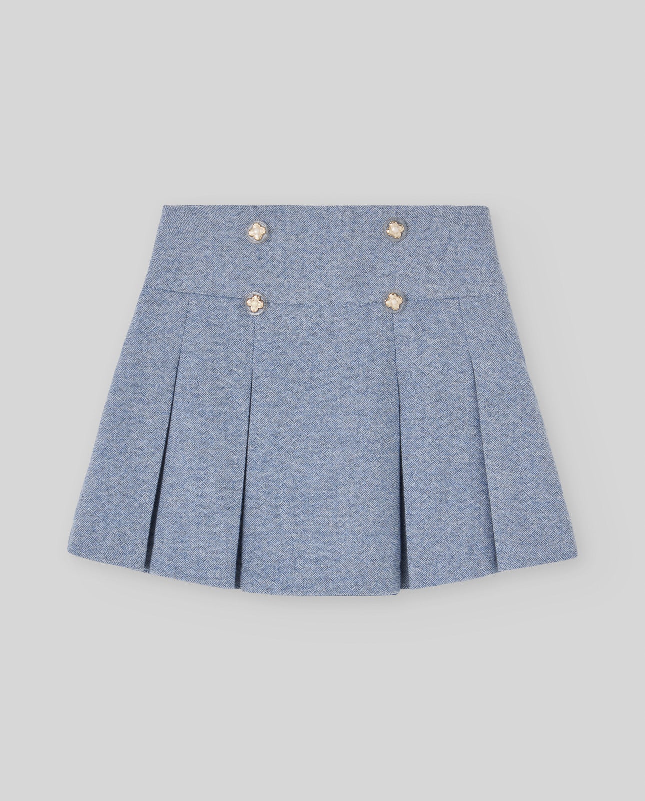 Paz Rodriguez - Ponte Woven Infant Girl Skirt, Sapphire Blue