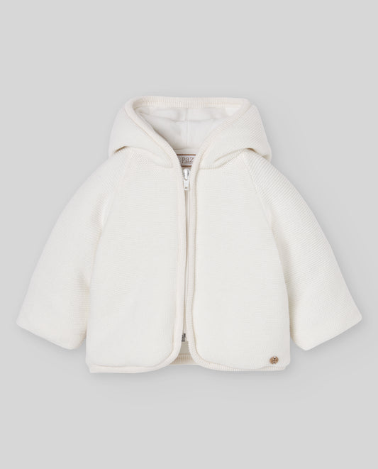 Paz Rodriguez - Rula Knit Newborn Coat, Cream