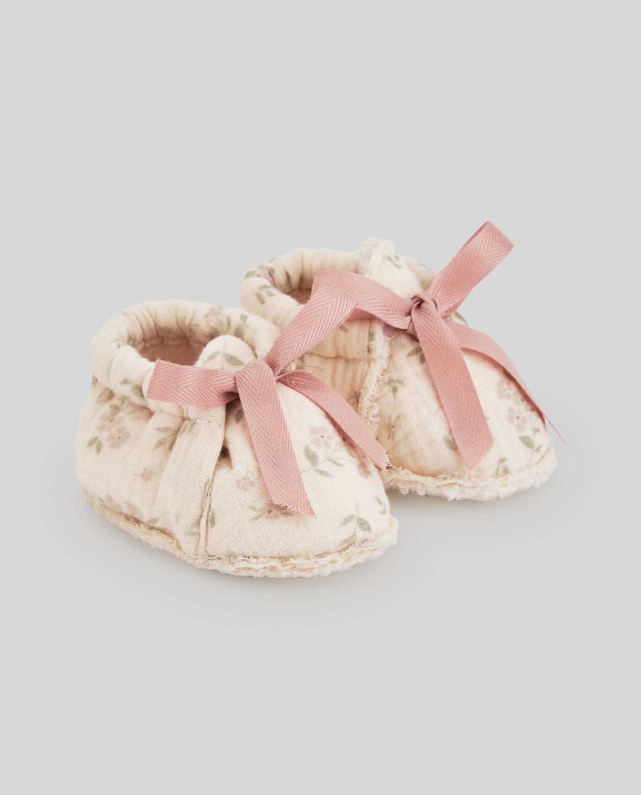Paz Rodriguez - Moneca Knit Newborn Booties, Mist Pink