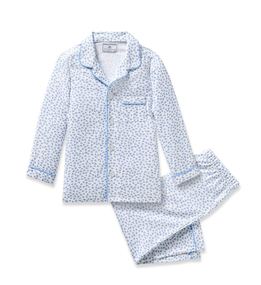 Petite Plume - Twill Pajama in Bluehearts