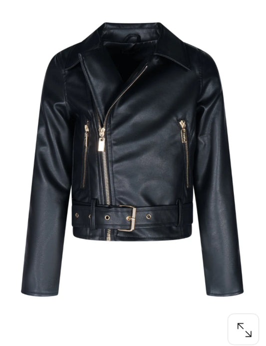 FUN AND FUN black leather jacket