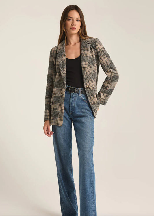 Z supply Kingston relaxed plaid blazer