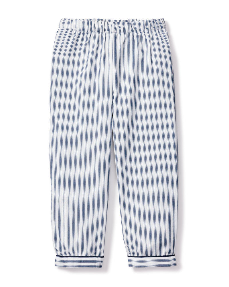 Petite Plume Navy Blue Ticking Pajama Pants