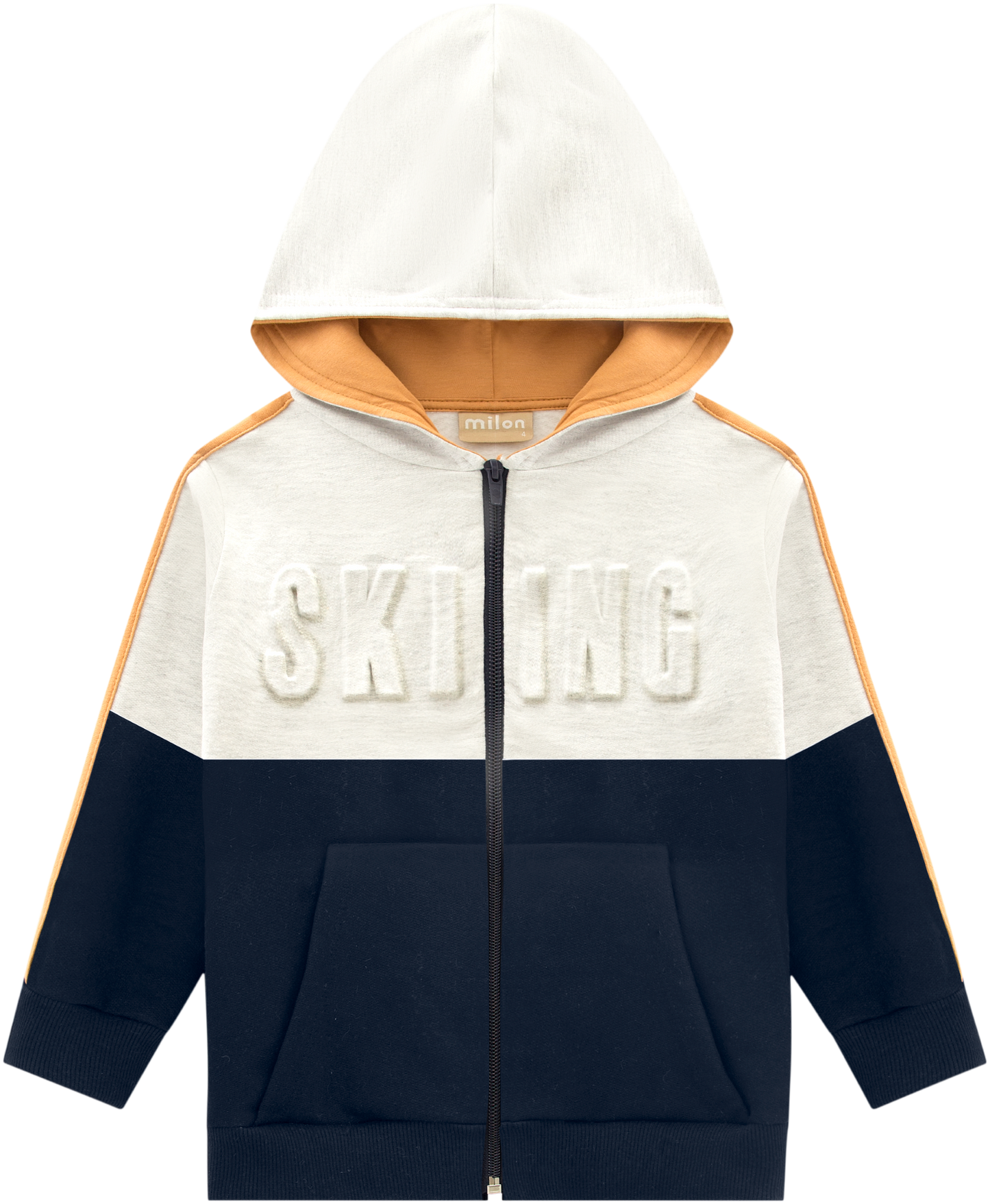 Skiing Hoodie Gray Ice Melange