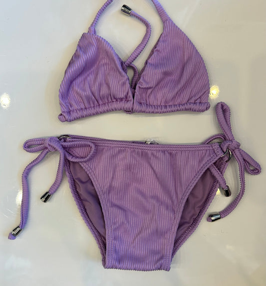 Planet sea Lilac ribbed 2pc bathing suit