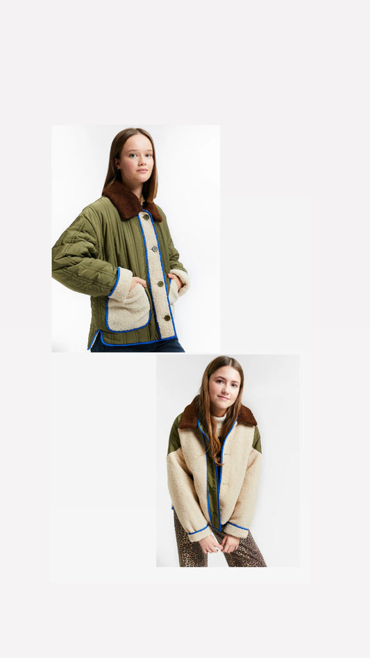 Indee: Reversible Kaki Jacket Twins