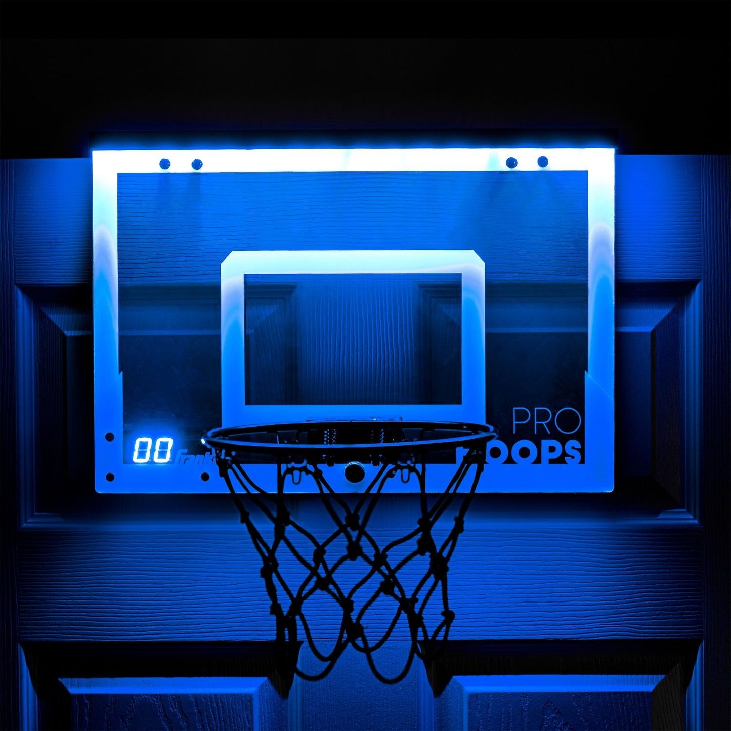 LED basketball hoop for over the door