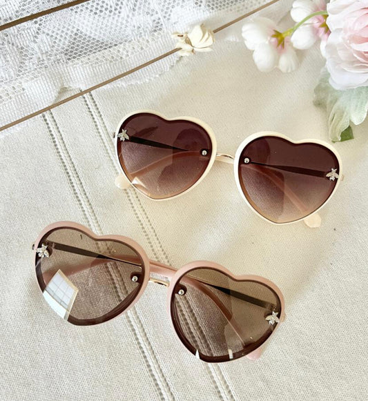 Ce ce co Heart Cream Mocca Sunglasses