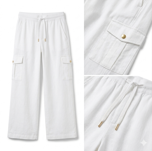 Vintage Havana - Cargo Pants, White