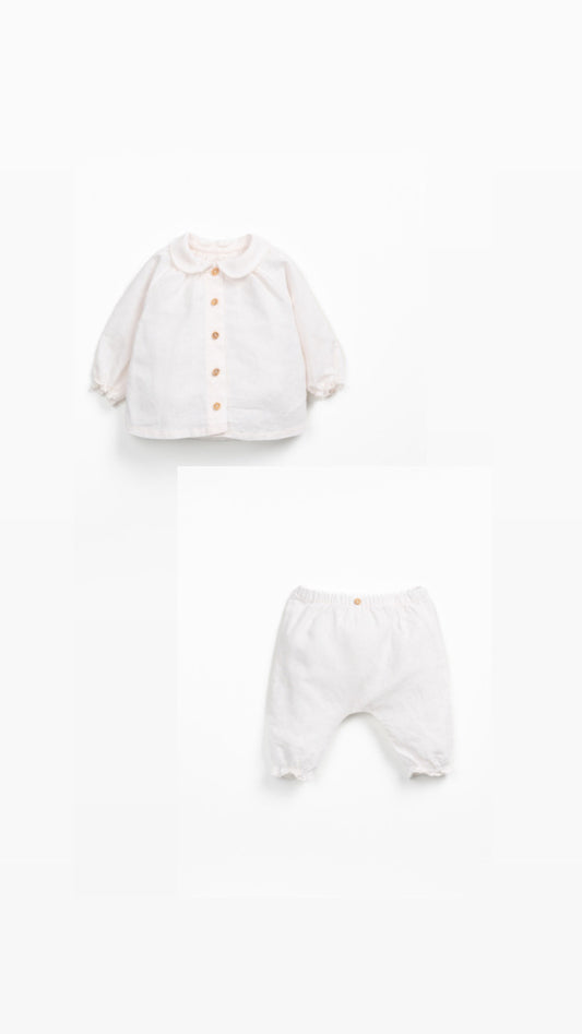 PLAY UP linen blouse and pant set