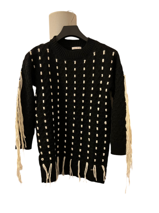 Alice Pi Girls Black Top With White String