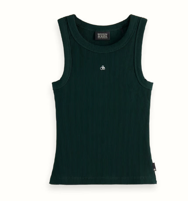 Scotch and soda baby rib slim fit tank top