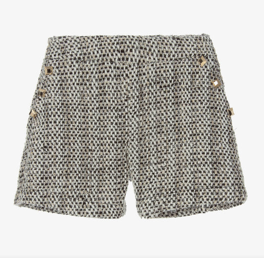 Multicolor tweed short