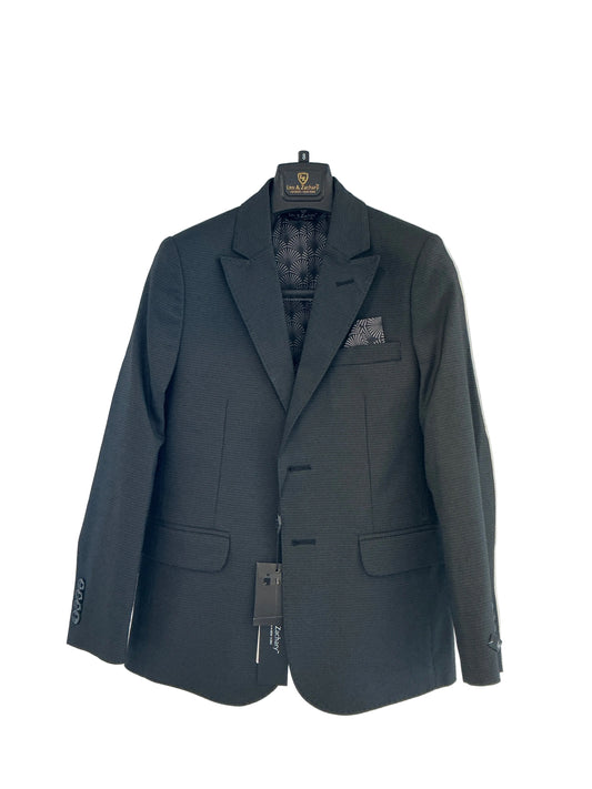 Leo and Zachary - Boys Blazer, Black Stitched