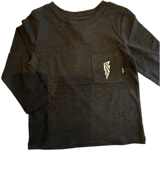 Feather 4 arrow charcoal waves 4 days tee