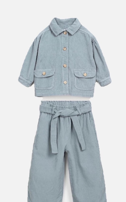 Play up CORDUROY pants and jacket set