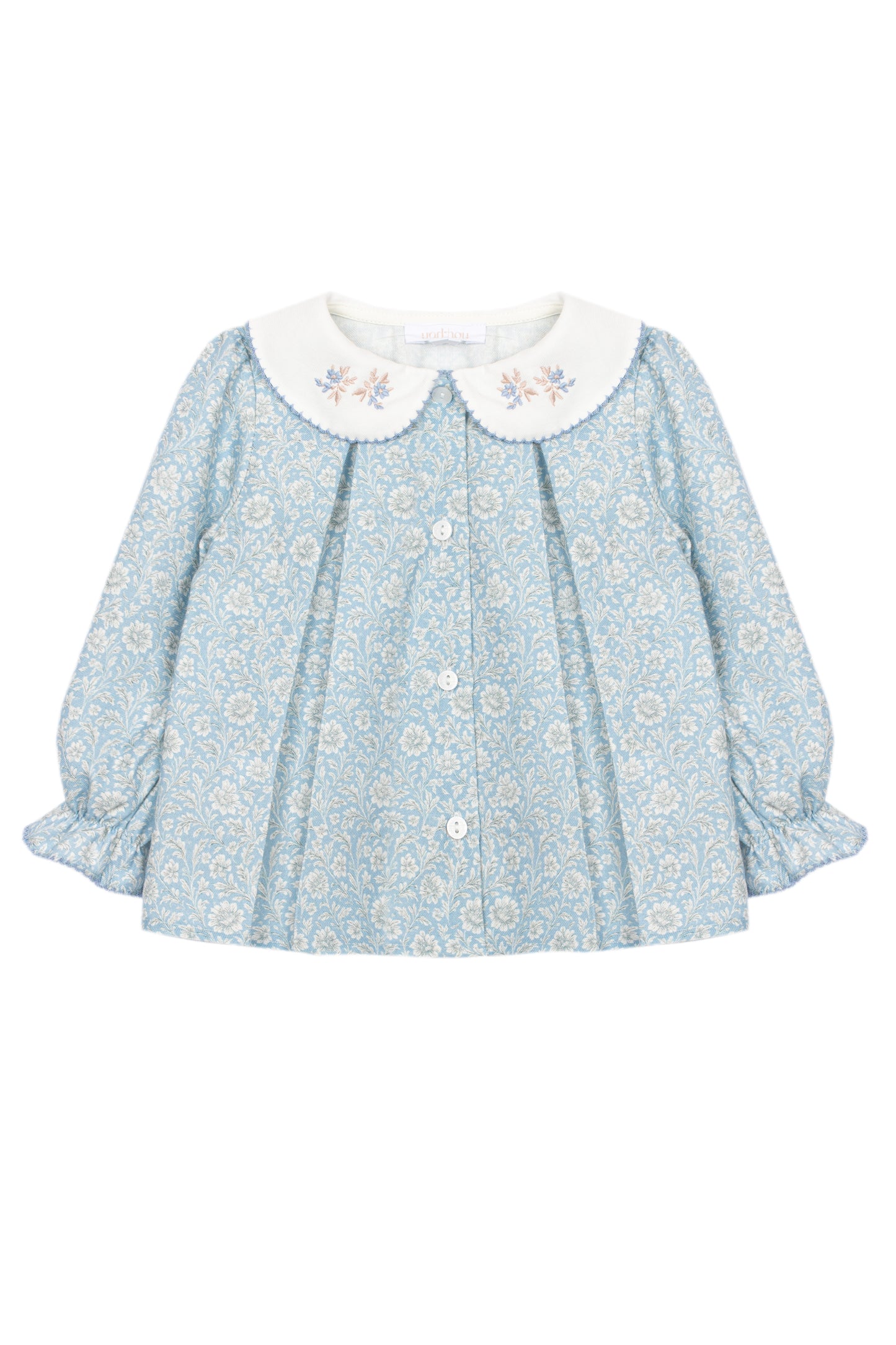Patachou - Long Sleeve Top & Skirt, Blue Garden
