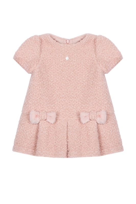 Patachou - Girls Short Sleeve Dress, Pale Pink