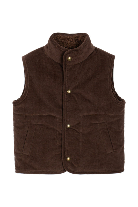 Patachou - Sleeveless Buttoned Top, Brown