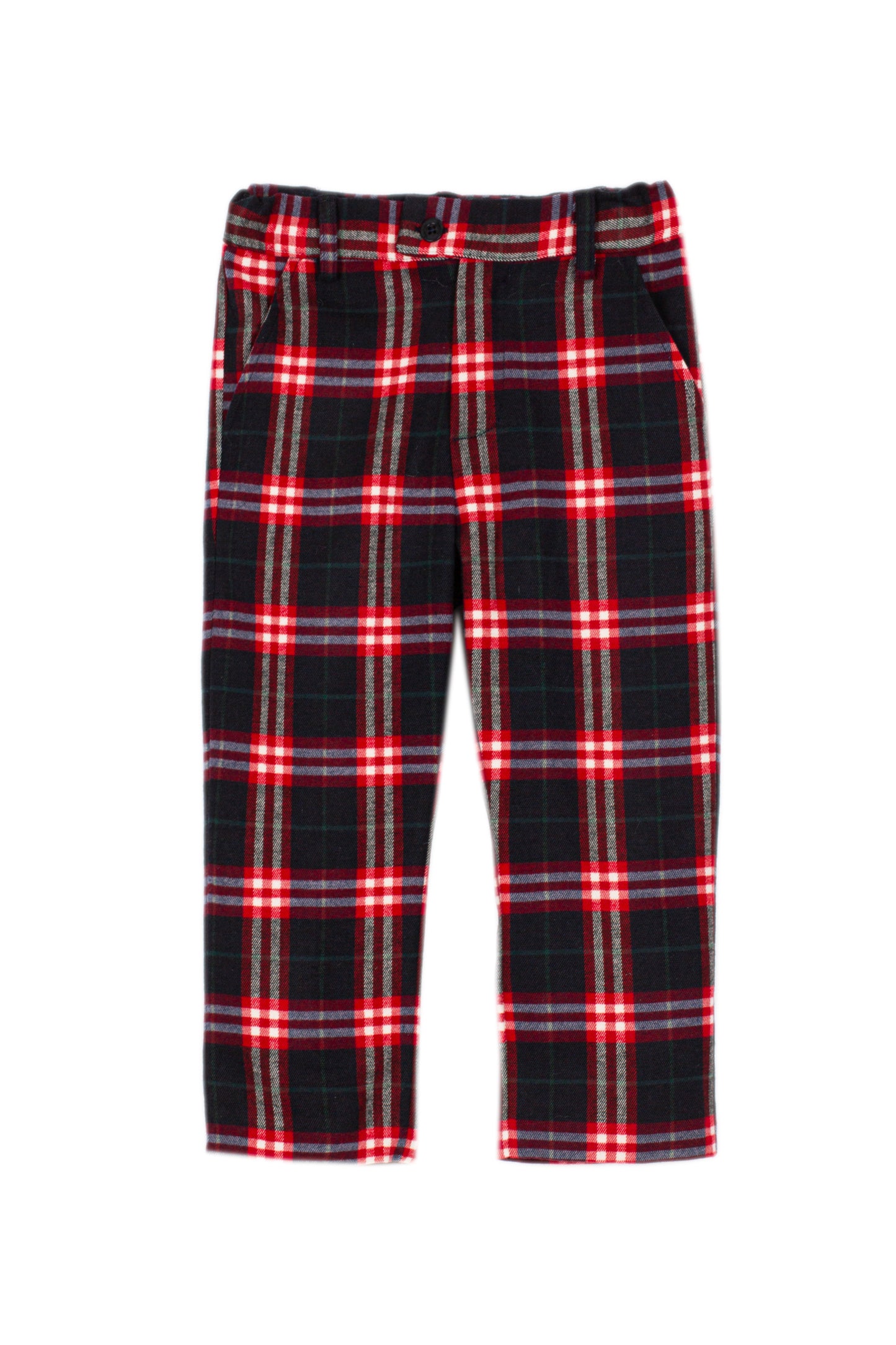 Patachou - Straight Legged Pants, Brown Grey Check