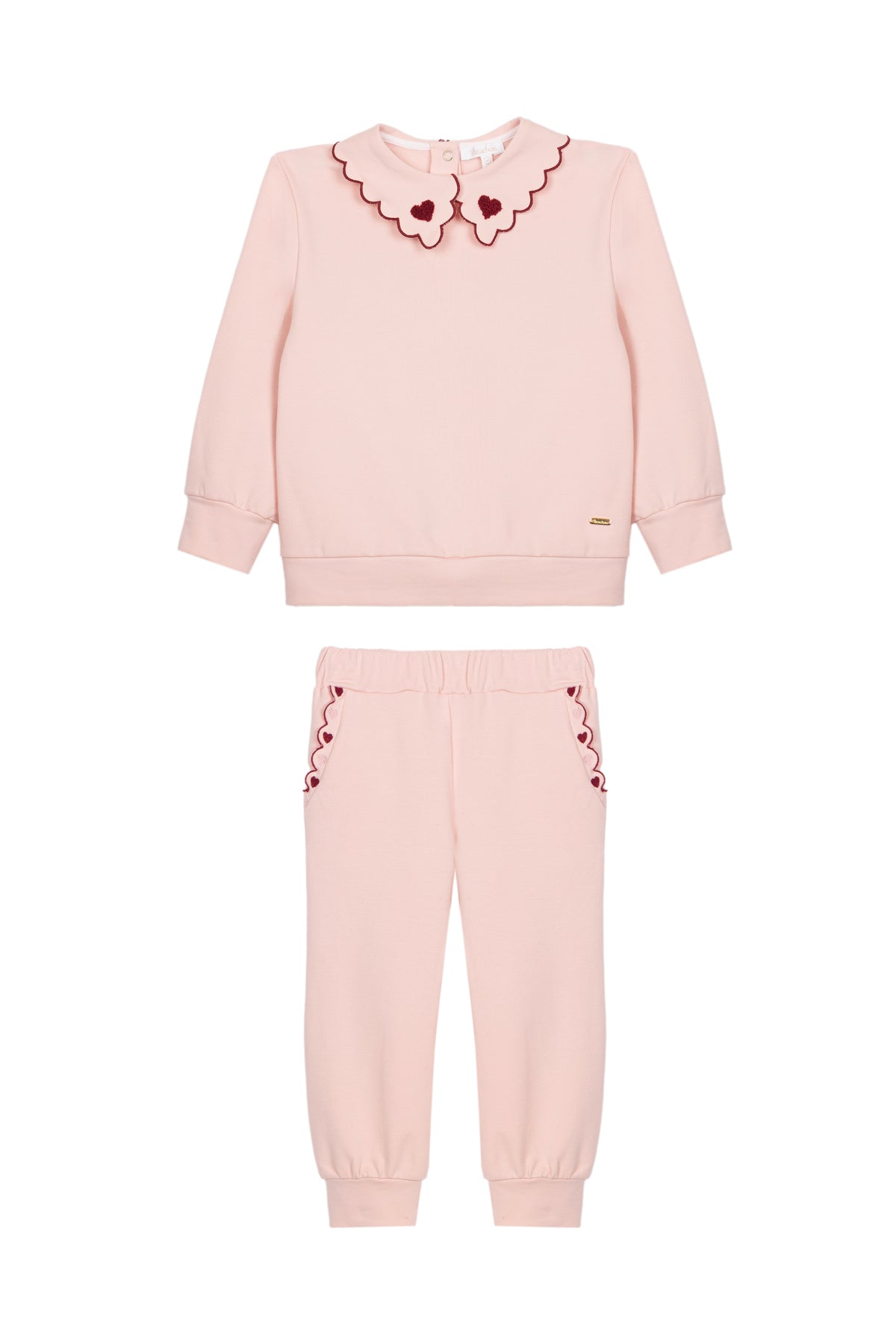 Patachou - Girls Long Sleeve Top & Pants Set, Pale Pink