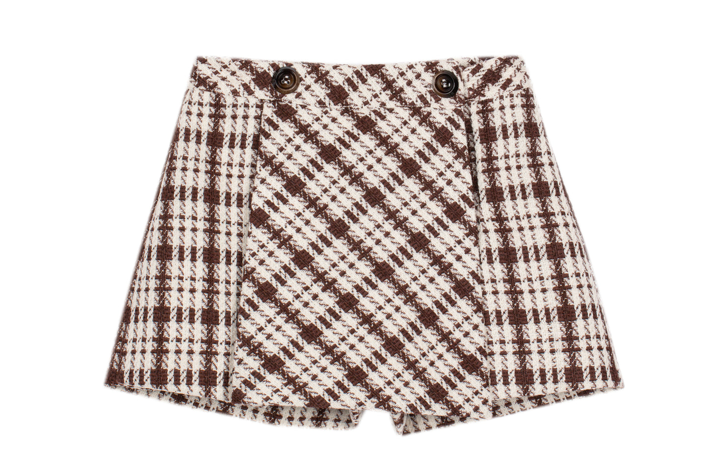 Patachou - Girls Skirt, Chocolate Plaid