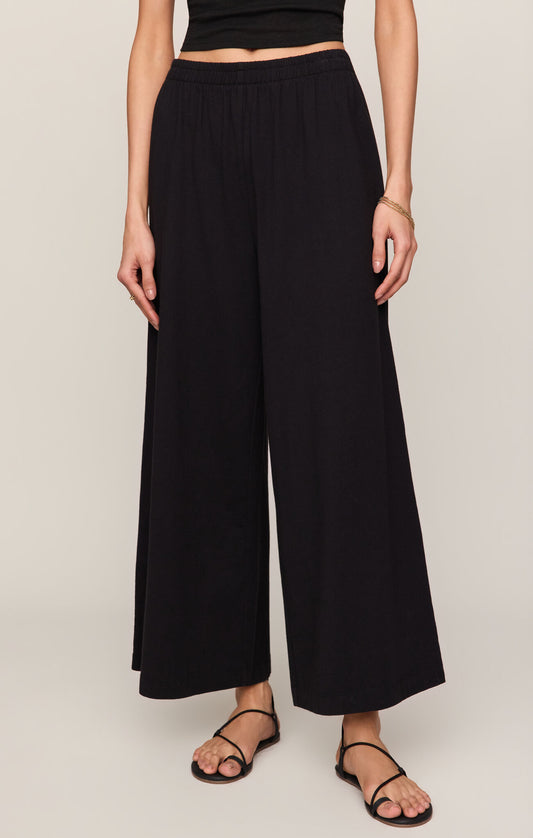 Z Supply - Scout Jersey Crop Flare Pants, True Black