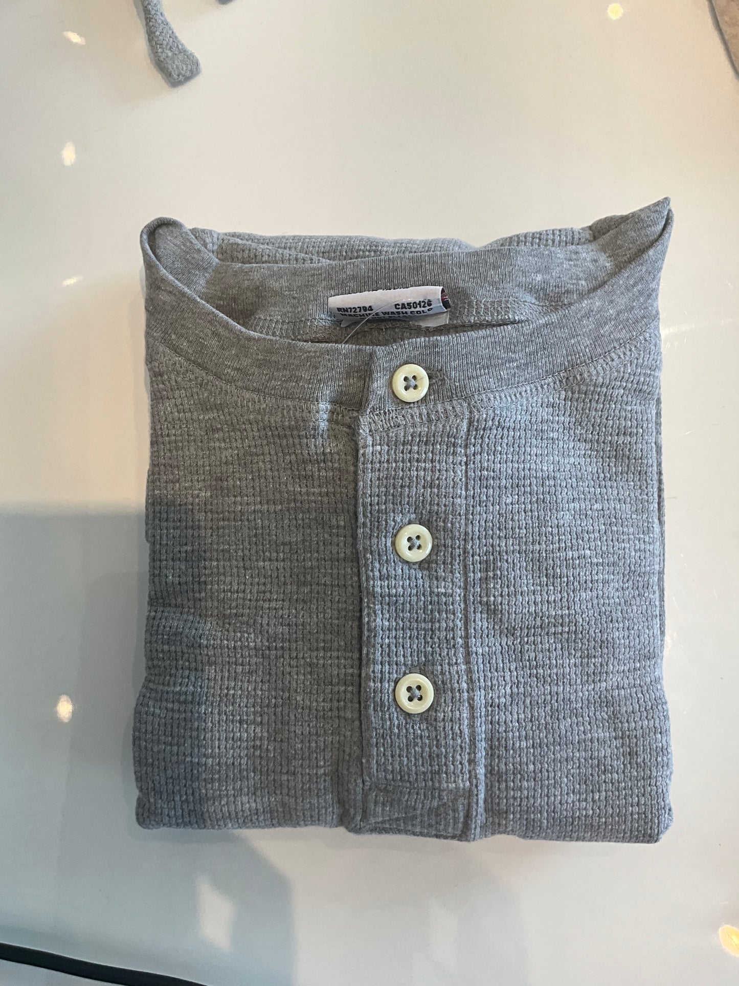 Mish thermal Henley heather grey