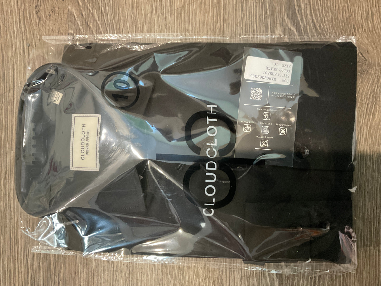 Cloudcloth - 4 Way Stretch Shirt Premium Stretch, black